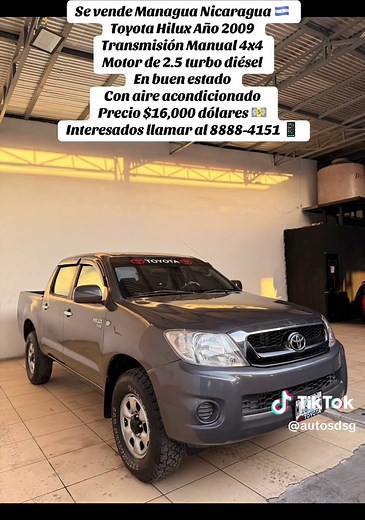 Vendo Toyota Hilux 2009 en Managua, Nicaragua
