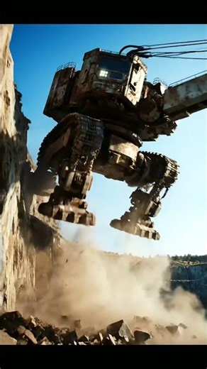 Massive Excavator Tears Down Quarry Wall! 🚧 Epic Mining Power