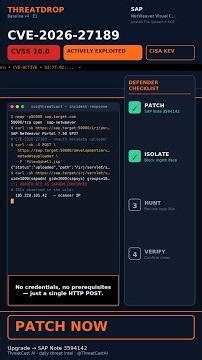[V3-E1] CVE-2026-27189 · NetWeaver Visual Composer · E1 · Baseline+ #shorts