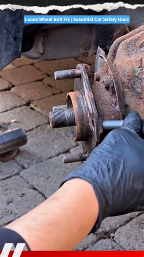 Loose Wheel Bolt Fix | Essential Car Safety Hack #shorts #mechanic #brakesystem
