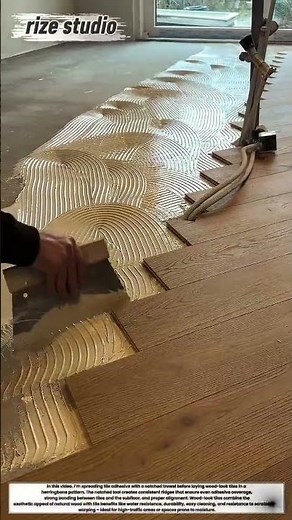 Installing Wood-Look Tiles - Troweling Adhesive for Perfect Placement!