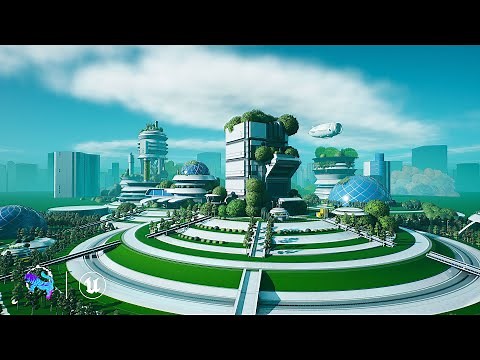 Stylized Solarpunk City Environment | Available for Unity & Unreal Engine | Modular Game-Ready Asset