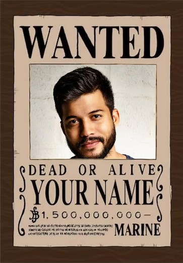 One Piece Wanted Poster Template Creator