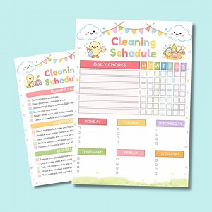 Cleaning Checklist Template Editable Canva Daycare Cleaning Schedule Printable Weekly Cleaning Checklist Household Chore Chart Home - Etsy UK