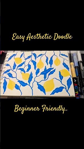 Beginner Friendly Aesthetic Doodle | Easy & Relaxing Pattern Drawing