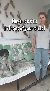 Dominika Knossalla-Pado |Certified Dog Trainer on Instagram: "If you kiss your dog in front of your young child, they will copy it. If you hug your dog in front of your young child, they will copy it. If you approach a sleeping or resting dog and kiss them while your baby is watching you, they will copy it. If you put your face in your dog’s face⁠ in front of your toddler, they will copy it. They will do it in their uncoordinated way, likely squeezing too hard or grabbing too tight. Many dogs do