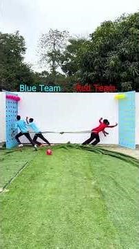 Epic Tug of War Challenge: Blue vs Red Team! 🎈💪