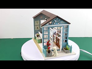 DIY Miniature Model House Kit With Working Lights "Forest Times"