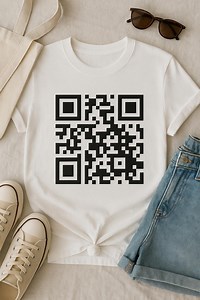 Custom QR Code T-shirt: Personalized Scan Me Tee - Etsy