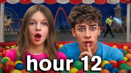 How long can we secretly live in an amusement park? | Jordan Matter Family