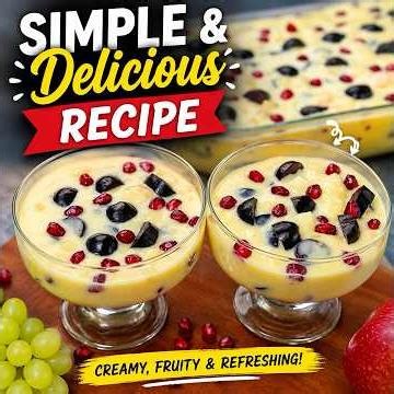 Creamy Fruit Custard Recipe | Easy Chilled Dessert Loaded with Fresh Fruits #dessertrecipe #recipe