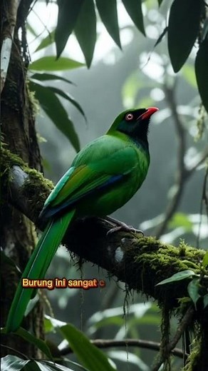 Javan Green Magpie: A Beautiful Green Bird That Is Endangered #shortsvideo #nature #shorts