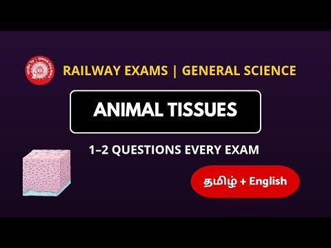 Animal Tissues | 1–2 Questions Every Exam | NCERT Class 9 | RRB General Science | Tamil + English