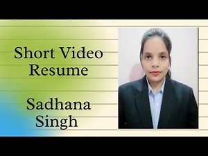 VideoResume | Visume Of MBA Students| How to create Video Resume For Job | Video Resume Sample#1