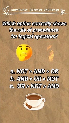 Rule of precedence for logical operators - Computer science challenge