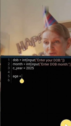 age calculator program in python #viral #coding #ytshorts