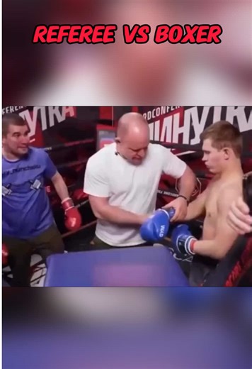 Referee vs Boxer#ufc #referee #fighter #usa #mma | ref fighting boxer