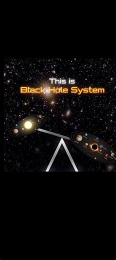 Solar system vs Black hole system ☠️ #shorts #space #universe #astronomy