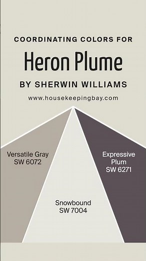 Heron Plume SW 6070 | White Paint Colors|Coordinating Colors, Trim, Colors That Go With & Undertones