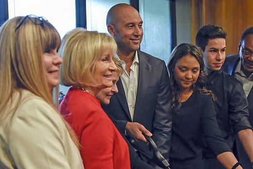 8.3K views · 198 reactions | Tampa resident Derek Jeter, founder of the Turn 2 Foundation, and his sister, Turn 2 Foundation President Sharlee Jeter, attended the dedication ceremony for Phoenix House's Derek Jeter Youth Addiction Treatment Center in Brandon. A $850,000 contribution by Jeter's foundation funded the facility, while a surprise $150,000 contribution raised the total to $1 million. | Tampa Bay Times | Facebook