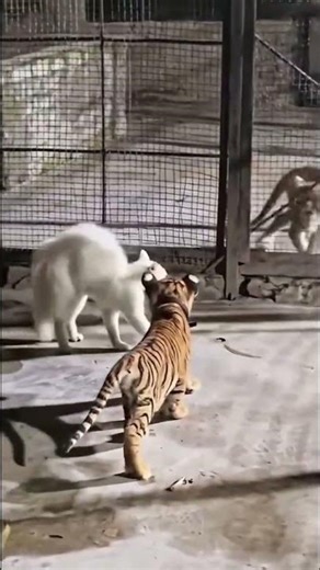 2 Baby Tigers Playing with Cats 🐯🐱 | Cutest Wild Playtime Ever!