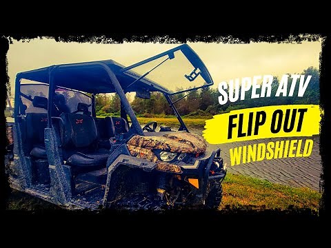 Super ATV Flip Out Windshield Installation On A Can Am Defender