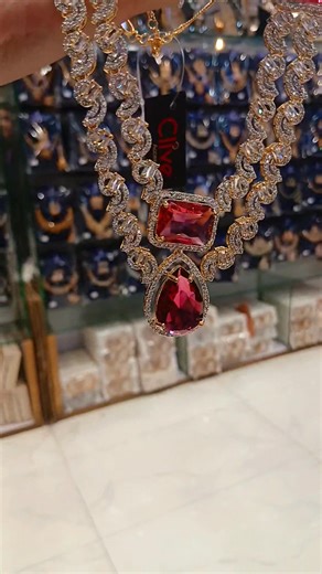 Beautiful designer American diamond necklace available 03214501470 | NA Jewelry