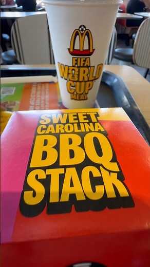 McDonald’s Sweet Carolina BBQ Stack. Is this the best ever looking burger #burgerme #mcdonalds #nice