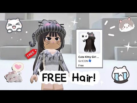 Hurry! How to get the FREE Cute Kitty Girl Hair for 0 ROBUX on Roblox!