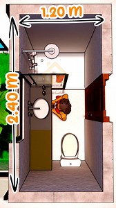 2 Diseños de baños en dimensiones mínimas #casas #construccion #house | Planos para Casas