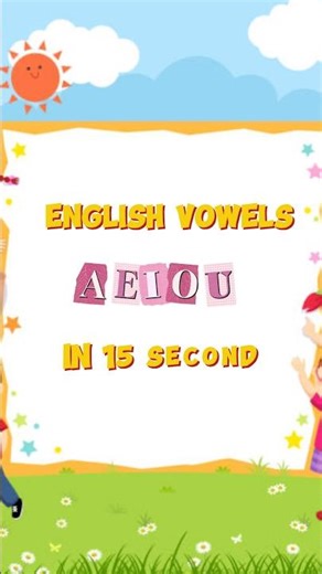 English Vowels for Kids | A E I O U Learning Video for Toddlers #shorts