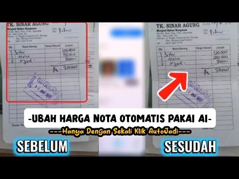Tutorial Edit Harga Nota Otomatis Menggunakan Ai 🔥