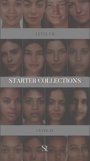 10K views · 83 reactions | Re-introducing: Starter Collections. It’s the same makeup you’ve come to know and love, now in updated pre-built collections. To make it easier for selecting your colors, we’ve recently added 4 new levels to accommodate a broader color selection for various skin tones. From the fairest skin tones at Level I to the deepest at Level XII, there’s a palette tailored to each individual. Which Starter Collection is a right fit for you?  | Seint Beauty | Facebook