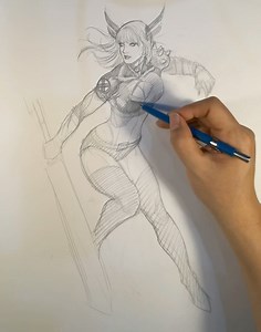 5.6K views · 568 reactions | How to Draw Magik. I’m procrastinating from my cover work (mental block), by editing/deleting old drawing demonstration files. Usually inspiration or solution hits when I’m doing something completely different from the task at hand. I might oil paint next. @frankchoartist | Frank Cho | Facebook