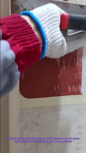 Stencil Wall Art with Spackle! Easy DIY Home Decor