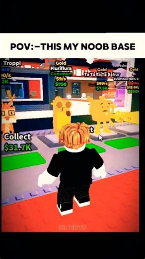 Hey this my noob base 😭 #roblox #noob #brainrot