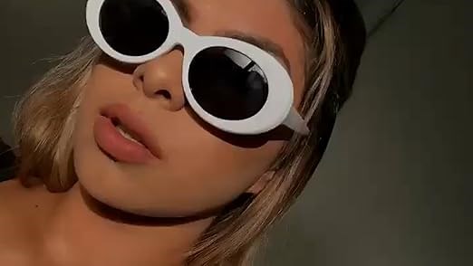 Oval Translucent Colorful Clout Goggles Frame Retro Color Transparent Neutral Lens Sun Glasses