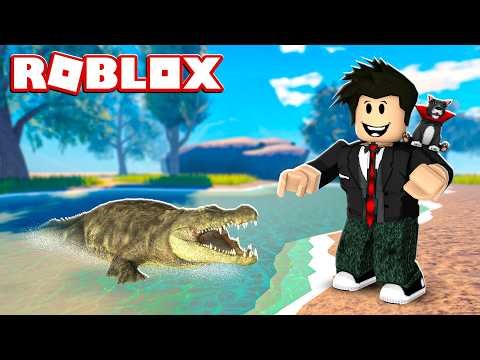 LOKIS NO CARRO COM JACARÉS | Roblox - A long safari trip
