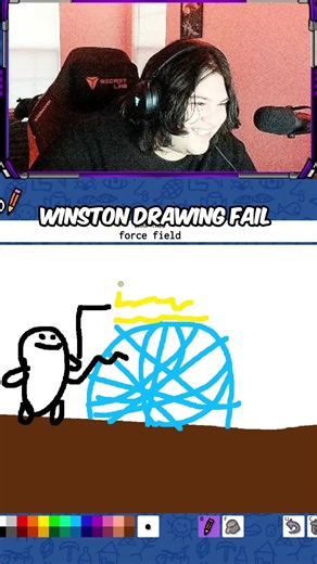Dominator Fails at Drawing Winston #overwatch #drawingfail #gamingfunny #dominator #skribblio