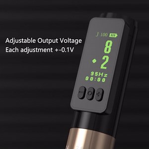 Ambition Sally Wireless Permanent Makeup Machine with 5 Strokes Length 2.0mm-3.5mm Rotary Tattoo Gun Cartridge Pen with 1000mAh LED Digital Display Coreless Motor For Eyebrow Eyeliner Lips SMP