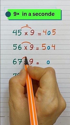 The Fastest Way to Multiply by 9 🤯 #math #maths #mentalmath