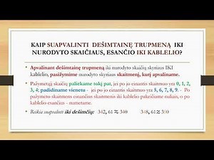 15 pamoka Dešimtainių trupmenų apvalinimas (Matematika 6 klasė)