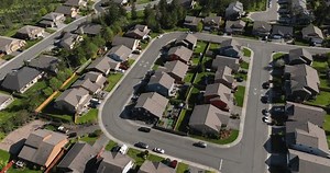 Drone Shot Sold Signs Popping Over Stock Footage Video (100% Royalty-free) 1100430757 | Shutterstock