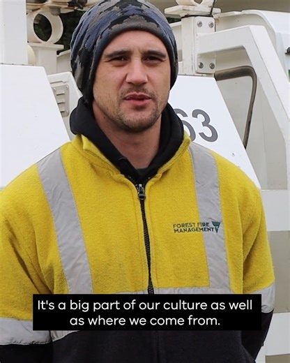 Jamie wanted a change in his lifestyle, so applied for a designated Aboriginal position as a Project Firefighter six years ago. He's been a Fire Operations Officer for the past three years, and loves working outdoors with a great team 👨‍🚒 Apply now: https://jobs.careers.vic.gov.au/pff | Forest Fire Management Victoria