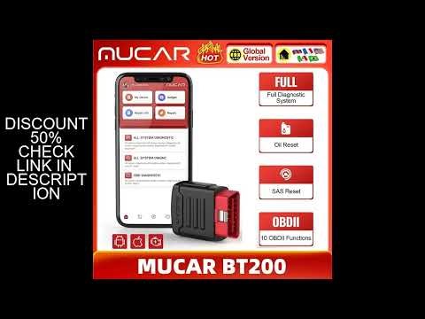 MUCAR BT200 OBD2 Scanner 2024 Full System Diagnostic Tools Oil SAS Reset Wireless Car Error Code Rea