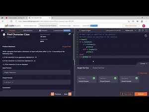 Coding Ninjas | Codezen : Find Character Case Solution
