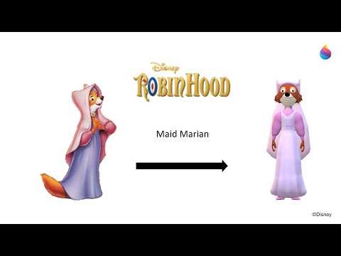 Paint 3D Tutorial: Maid Marian ~ Robin Hood (1973)