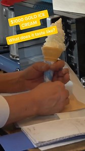 $1,000 Ice Cream! Has REAL gold!🍦 #gold #icecream | What's Inside?