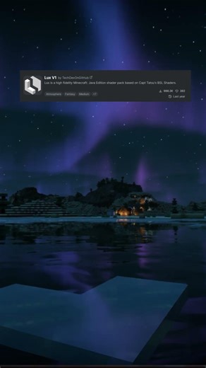 Lux Shader Showcase #minecraft #sky #minecraftbuilding #dream #sunset #music #gaming #imagine #memes