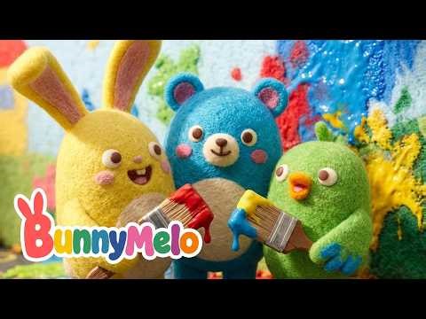 Colours, Colours Everywhere | Red Blue Yellow Pink Green Purple | Bunnymelo Songs | Songs for Kids